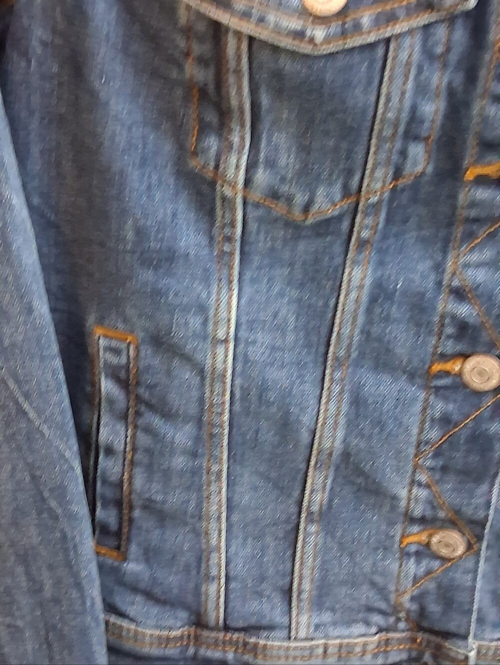Old Navy Women's Size Small Distressed Denium Trucker Jacket - Picture 4 of 14